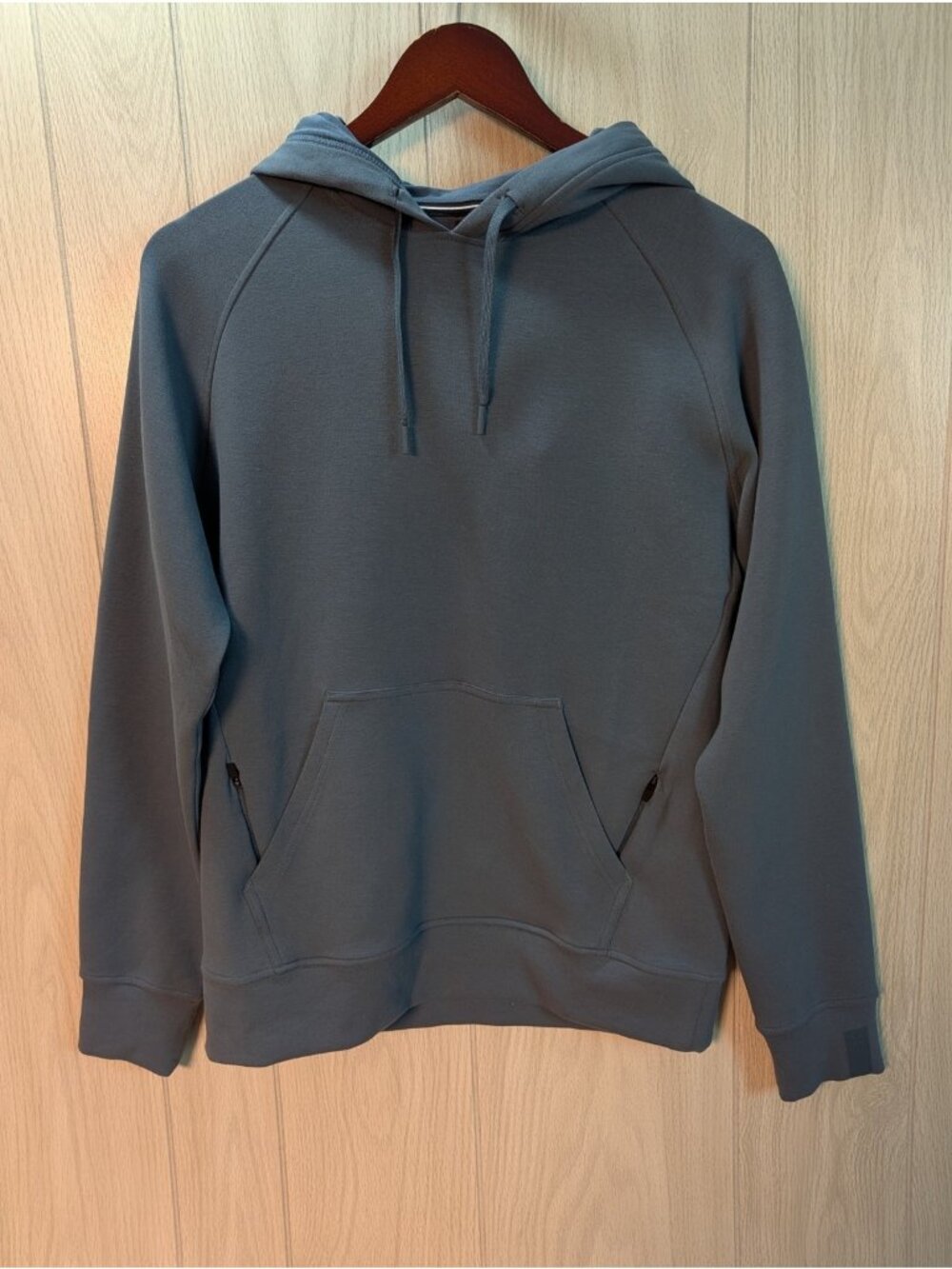 Ten Thousand Mens Midweight Tech Hoodie Sweatshirt Small Blue Zip Pocket workout